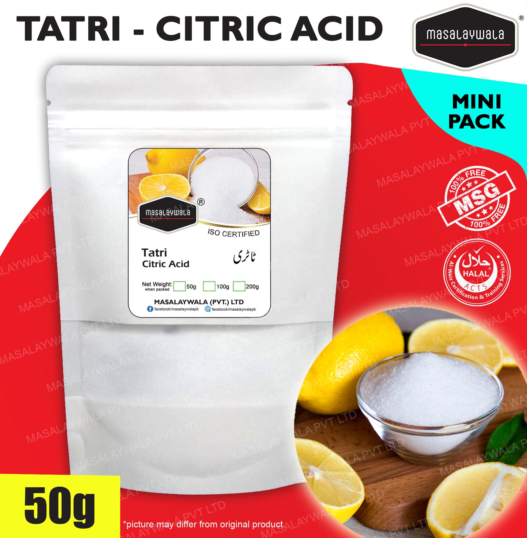 Yankee Citric Acid 50G Pkt