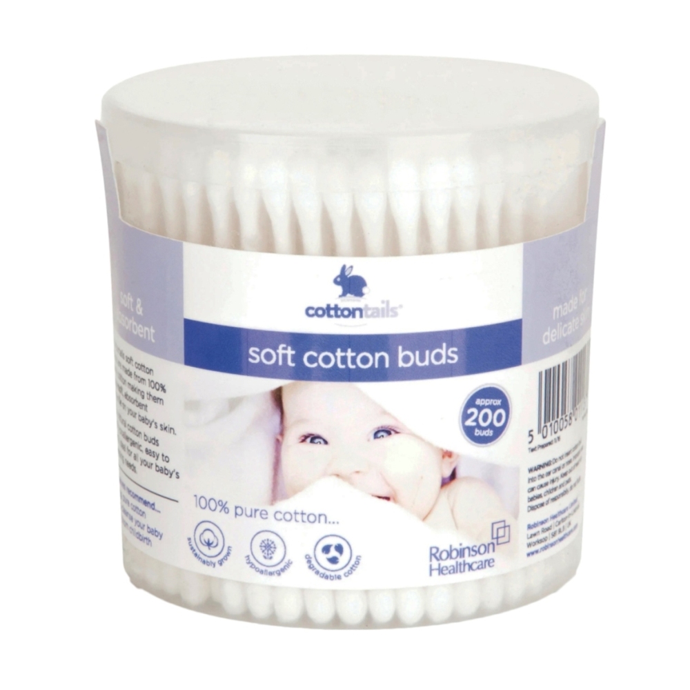 200Pk Cotton Buds W/Can