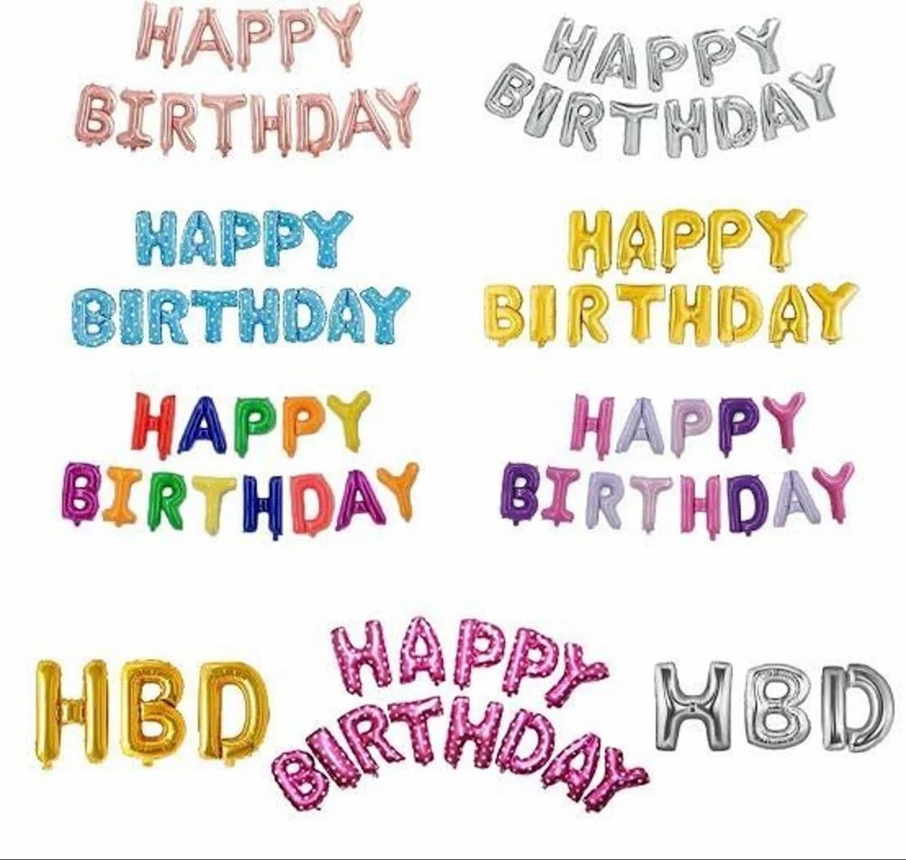 Happy B/Day Letter Foil Balloon