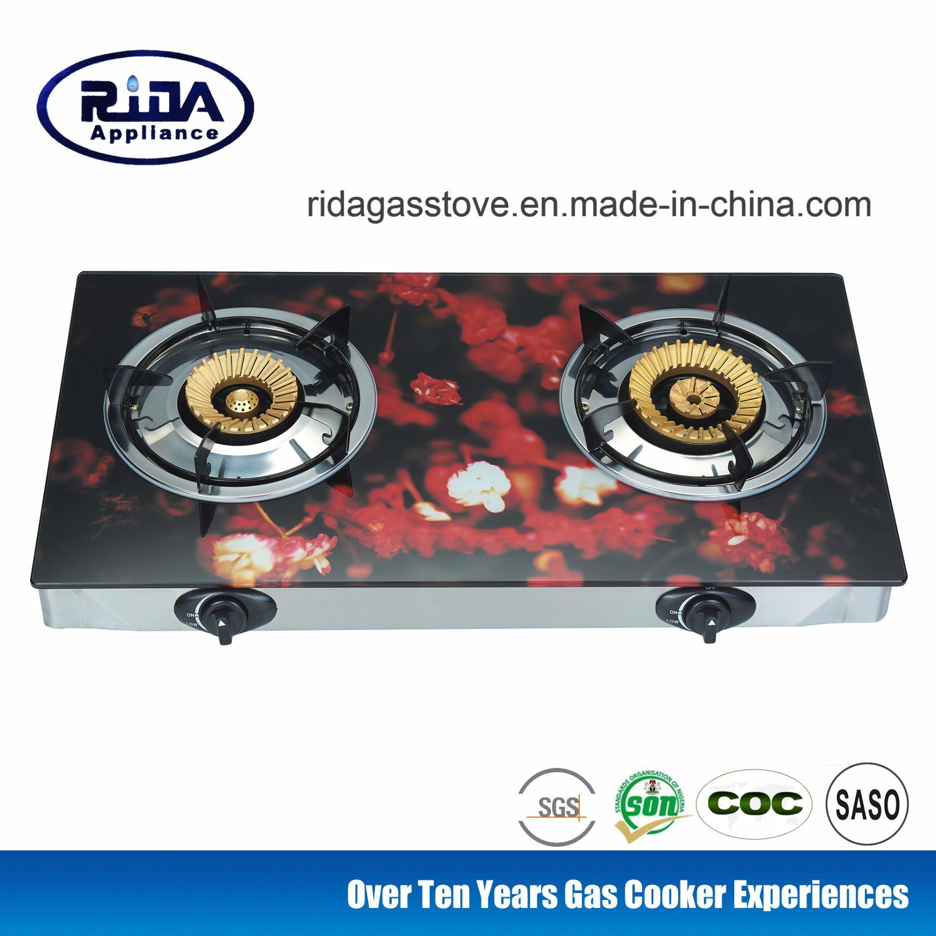 Lamford S/S Gas Stove 2B Rd-Gd050-3 G/Top