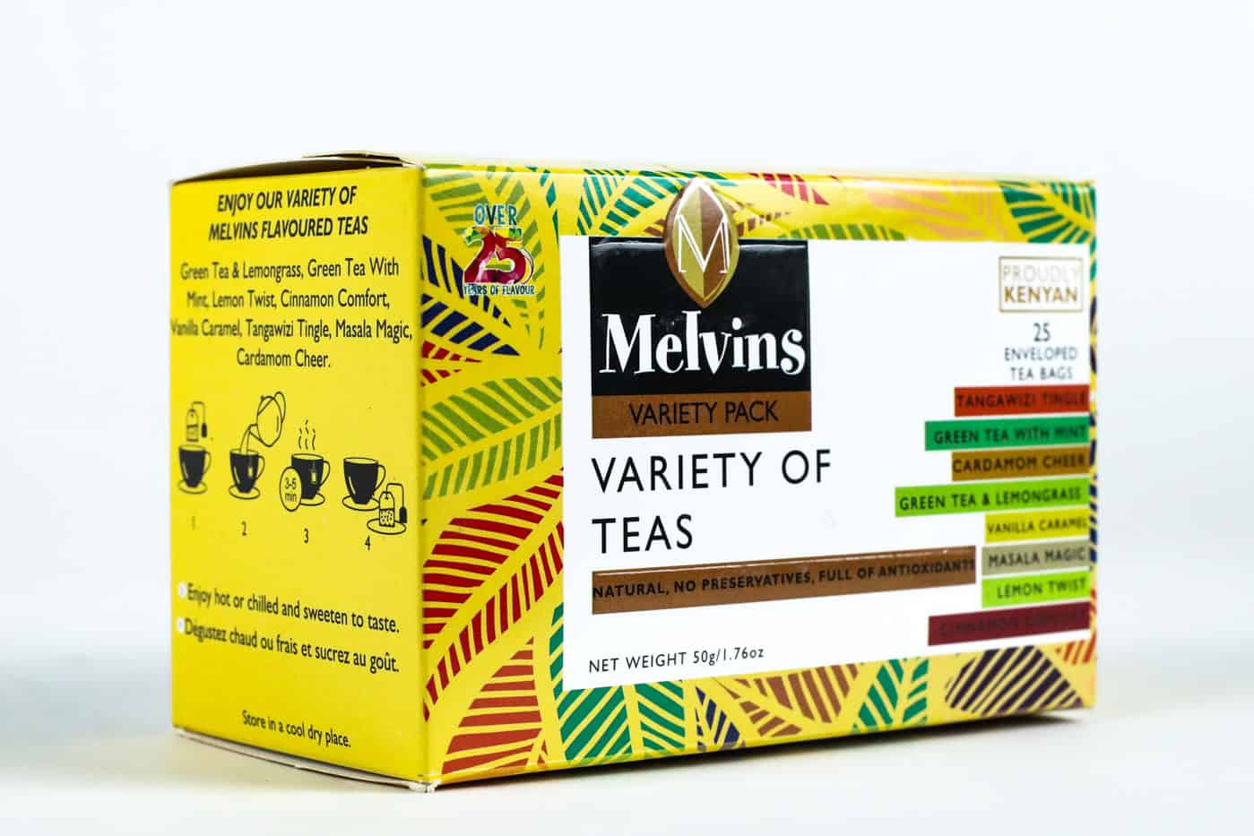 Melvins Variety Of Teas 25-S Envelope