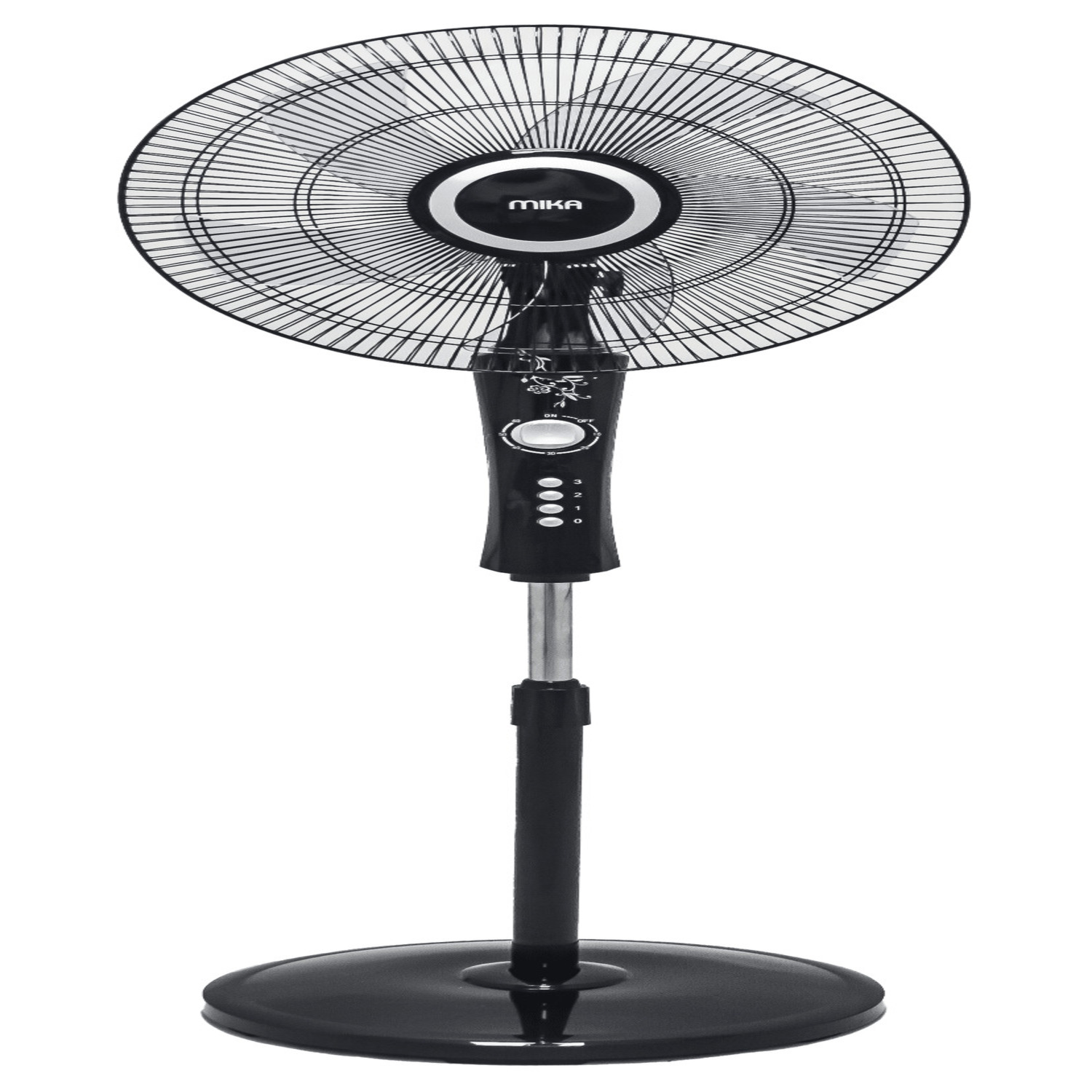 Mika Stand Fan 16 Blk/Slv Mfs 1624Bs