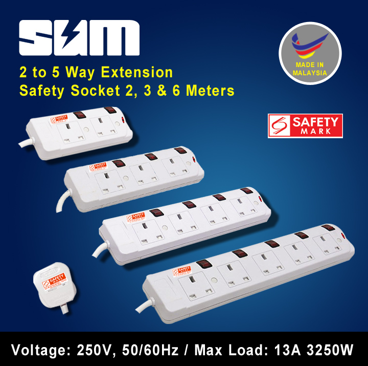 Socket Exten.almark 5Way