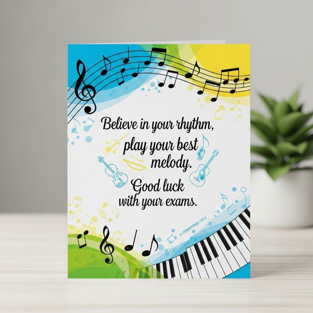 A4 Musical Plain Success Card