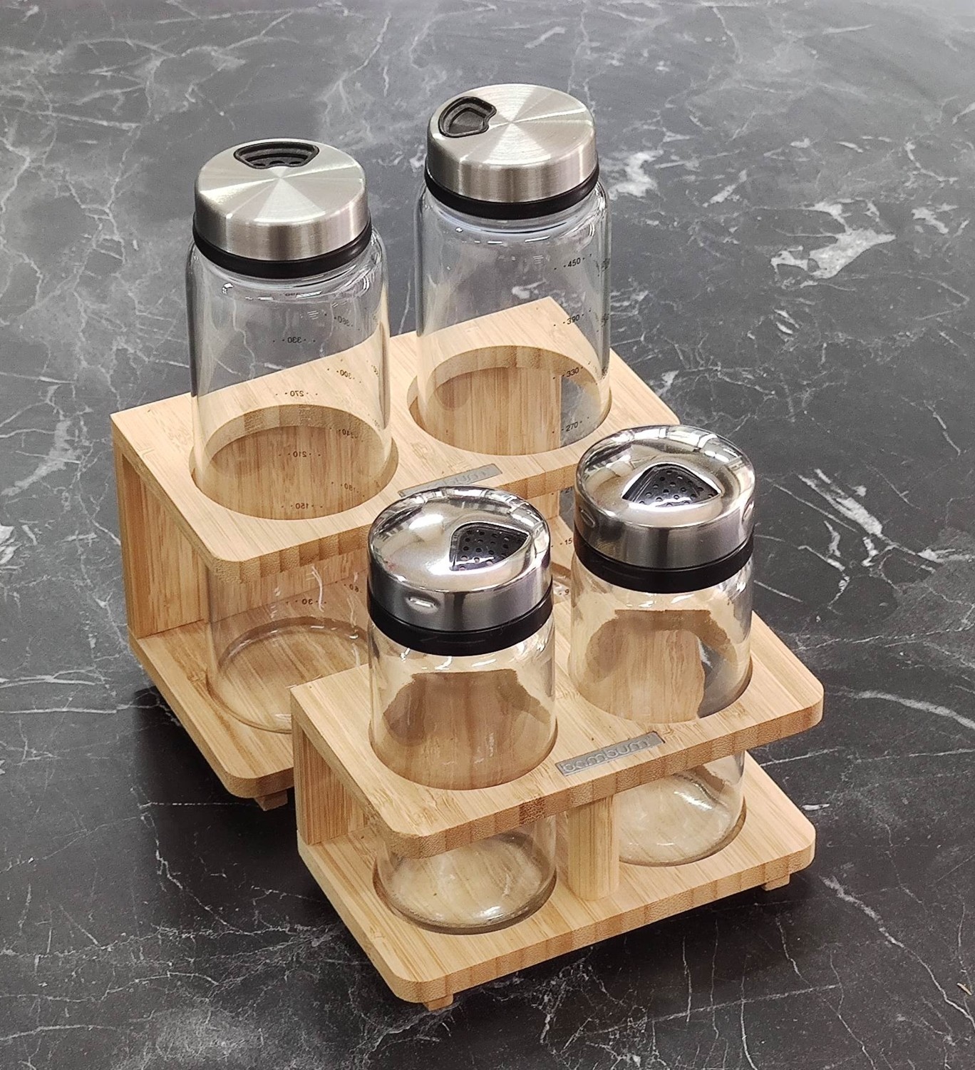 Glass Stand W/Salt Shaker M106