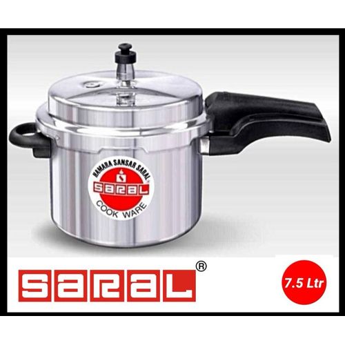 Saral Aluminium Pressure Cooker 7.5Ltr