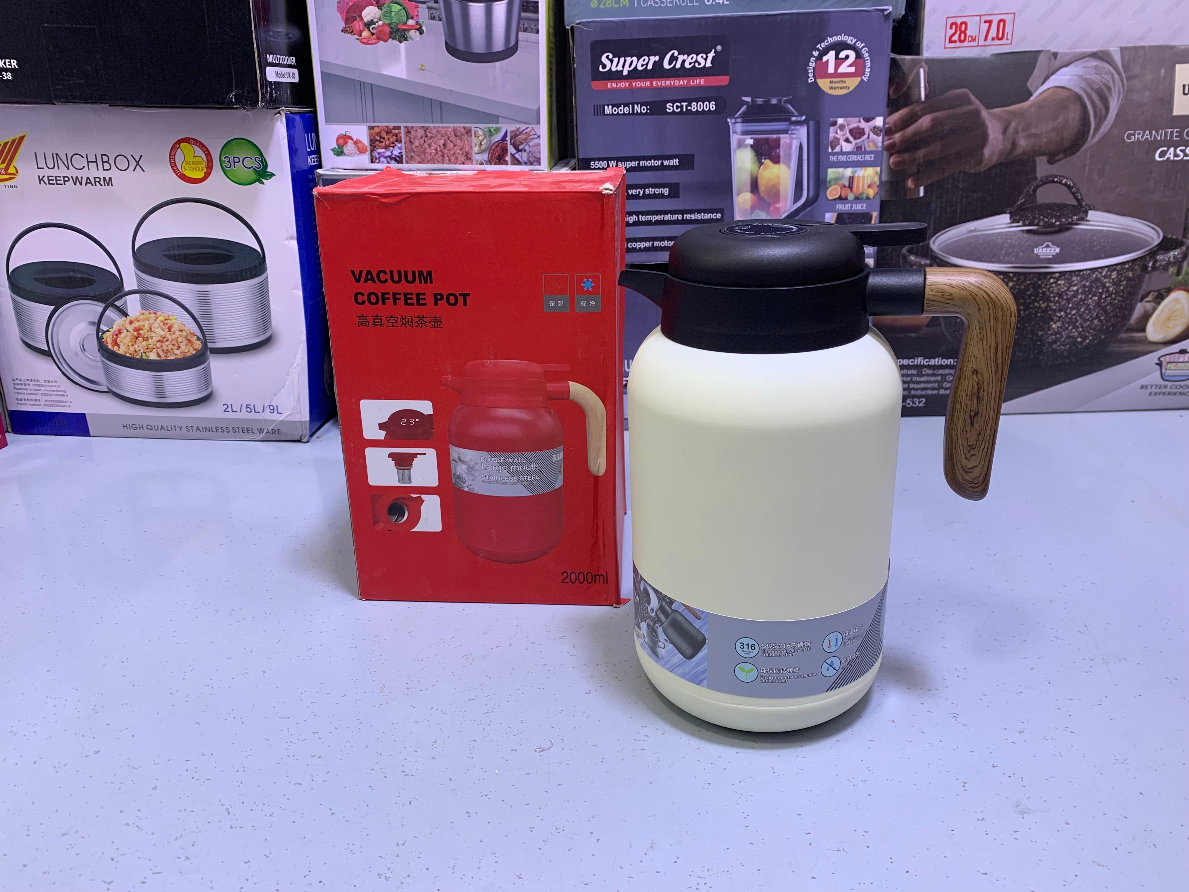 Signature Steel Vacuum Pot 2000Ml Sgtd-2000G